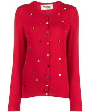 ALESSANDRO ENRIQUEZ Cárdigan con detalle de botones - Rojo