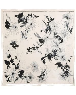 Momoní Foulard Nipponia En Soie - Blanc