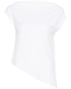 Alpha Studio アシンメトリー トップ - ホワイト