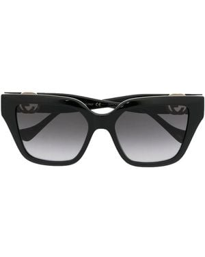 Gucci ロゴ スクエアフレーム サングラス - ブラウン