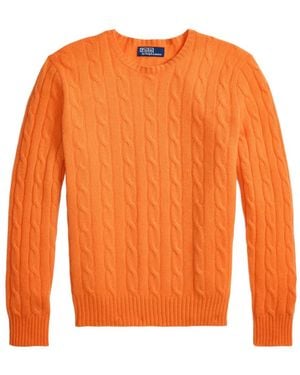 Polo Ralph Lauren Cable-Knit Cashmere Pullover - Orange