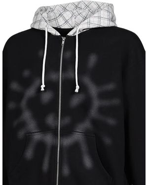 MADFRENZY Spiked Slim Zip Up Hoodie in Black for Men | Lyst UK