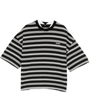 BONBOM Striped T-Shirt - Black