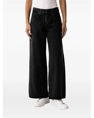Levi's Ausgeblichene Wide-Leg-Jeans - Schwarz