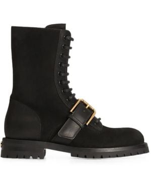 Dolce & Gabbana Suede Ankle Boots - Black