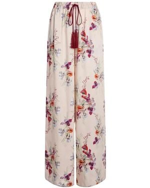 Cinq À Sept Pantalon Iris À Fleurs - Pink