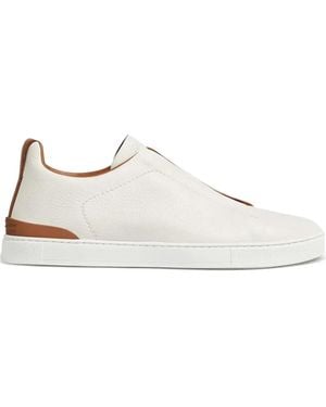 ZEGNA Leather Trainers - White