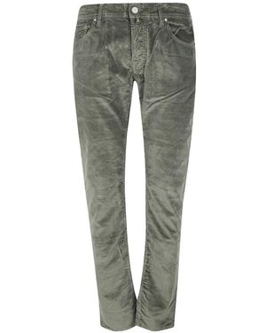 Jacob Cohen Corduroy-Effect Straight-Leg Pants - Green