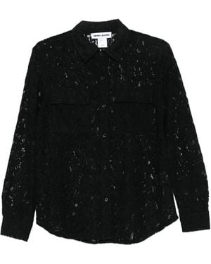 DKNY Lace Long-Sleeve Shirt - Black