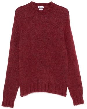 Doppiaa Ribbed-Knit Mock-Neck Sweater - Red