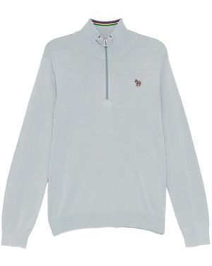 Paul Smith Zebra-Logo Cotton Jumper - Grey