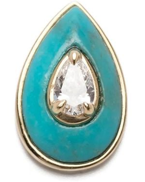 Rainbow K Diamond Earring - Blue