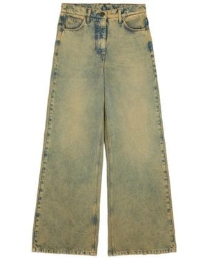 Momoní Jeans Aoki A Gamba Ampia - Verde