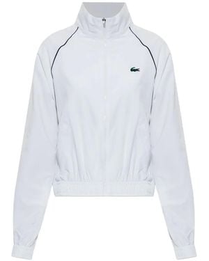 Lacoste Piped-Trim Performance Track Jacket - White