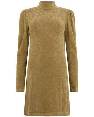 Alberta Ferretti Jacquard-Knit Mini Dress - Natural