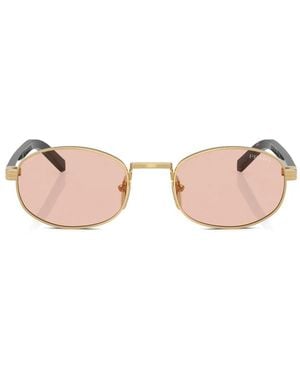 Prada Oval-Frame Sunglasses - Pink