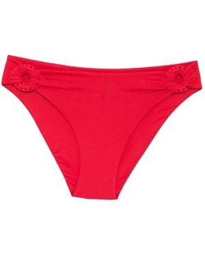 Fisico Ring-Detail Bikini Bottoms - Red