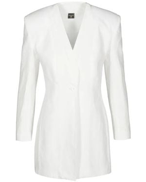 Tessitura Body Couture Slim-Fit Blazer - White