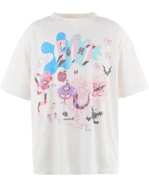 SAINT Mxxxxxx Illustration-Print T-Shirt - White