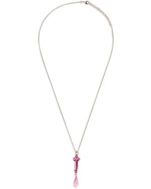Vivetta Collier À Ornements En Cristal - Blanc