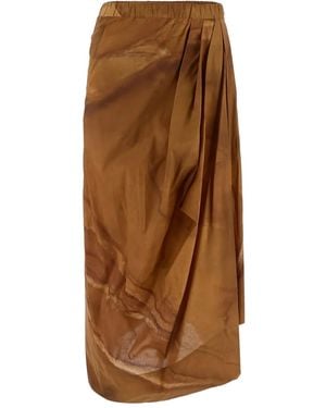 Gentry Portofino Draped Skirt - Brown