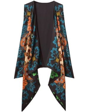 La DoubleJ Wendbare Weste Mit Blumen-Print - Schwarz