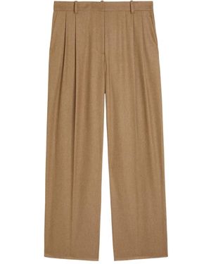 KHAITE August Pleated Tailored Pants - Natural