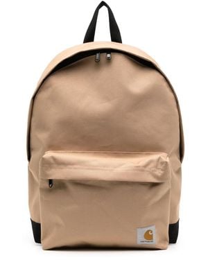 Carhartt Logo-Patch Zip-Fastening Backpack - Natural
