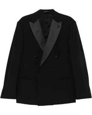 Giorgio Armani Double-Breasted Blazer - Black