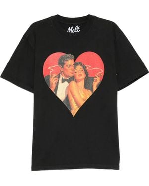Melt T-Shirt Mit Grafischem Print - Schwarz
