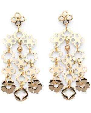 Tory Burch Forget Me Not Chandelier Earrings - Metallic