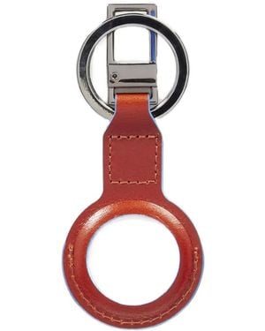 Piquadro Logo-Detail Airtag Keychain - Red