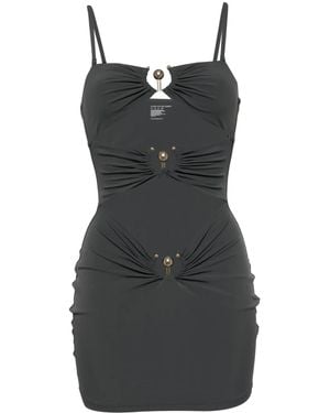 Christopher Esber Pierced Orbit Mini Dress - Black