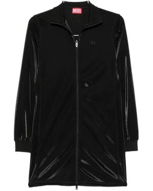 DIESEL D-Rosy Zip-Up Mini Dress - Black