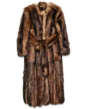 Simone Rocha Jas Van Imitatiebont En Met Ceintuur - Bruin