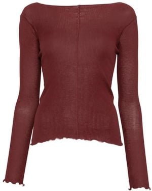 Baserange T-Shirt Con Scollo A Barca - Rosso