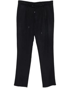 Carducci Drawstring-Waist Wool Trousers - Black