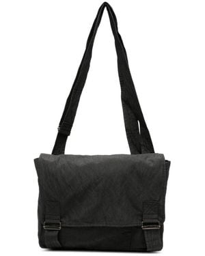 Masnada Schultertasche mit Schnalle - Schwarz