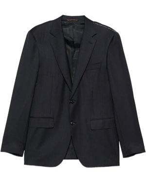 Canali Micro-Patterned Wool Suit - Blue