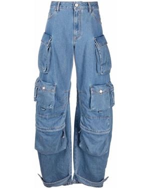 The Attico Fern Cargo Jeans - Blue
