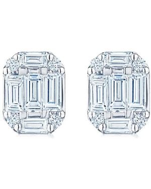 Kwiat 18Kt Diamond Starburst Stud Earrings - Blue