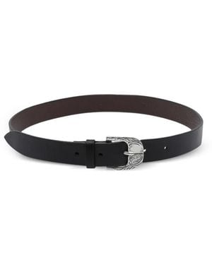 Orciani Ceinture En Cuir À Boucle Gravée - Blanc