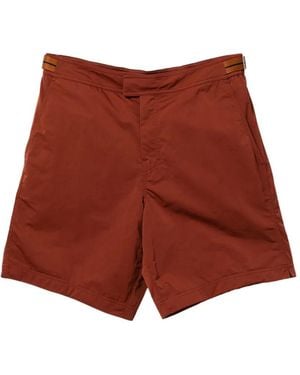 ZEGNA Buckle-Fastening Swim Shorts - Red
