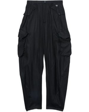 Emilio Pucci Cargo-Pocket Tapered Trousers - Black