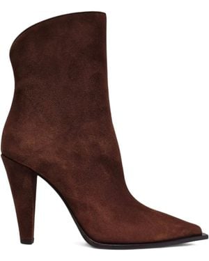 Le Silla Laarzen Met Puntige Neus En Hak - Bruin