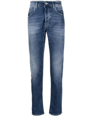Dondup Halbhohe Straight-Leg-Jeans - Blau