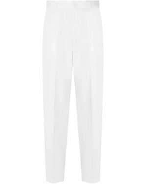 ARMANI EXCHANGE Pleated Straight-Leg Trousers - White