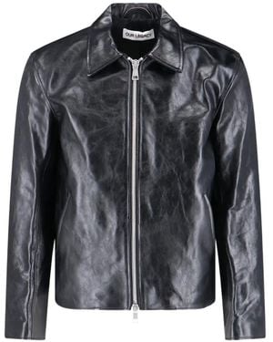 Our Legacy Zip-Up Leather Jacket - Black