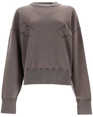 Jean Paul Gaultier Sweat À Broderies - Gris