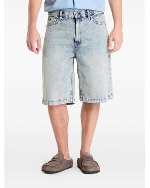 Guess Acid-Wash Denim Shorts - Blue